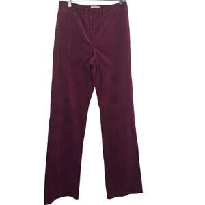 Pendleton Burgundy Corduroy Straight Leg Women's Pants 6 Tall